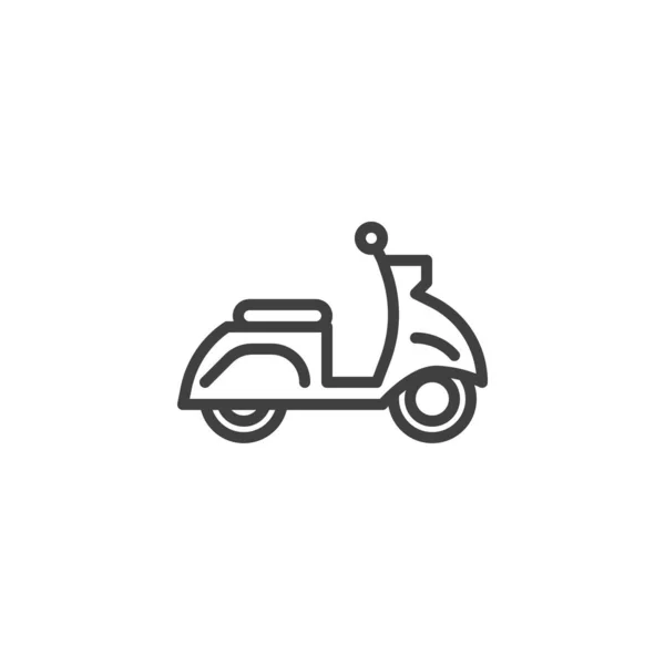 Icono de línea de scooter clásico — Archivo Imágenes Vectoriales
