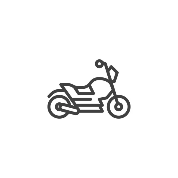 Ícone de linha de motocicleta — Vetor de Stock