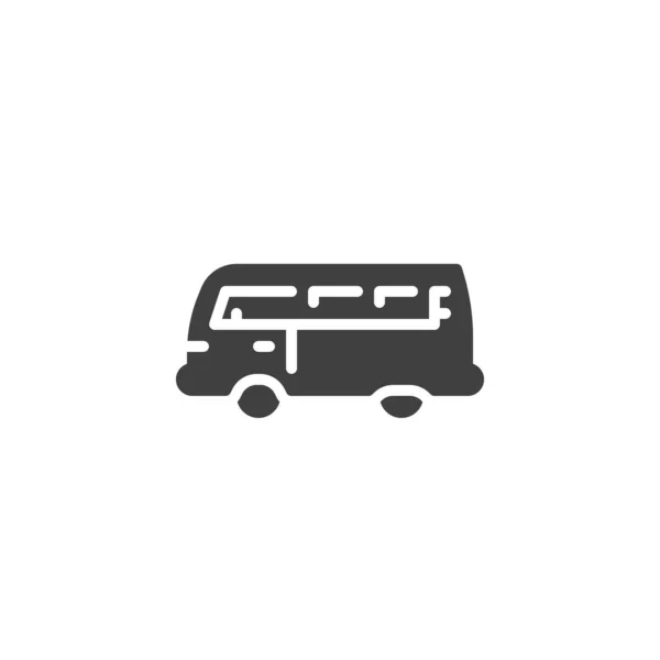 Icona vettore Retro Camper Van — Vettoriale Stock