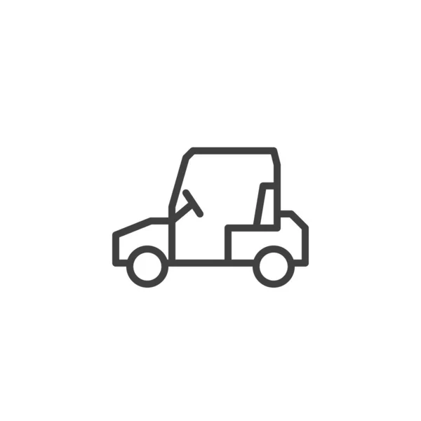 Golf cart line icon — Stock Vector