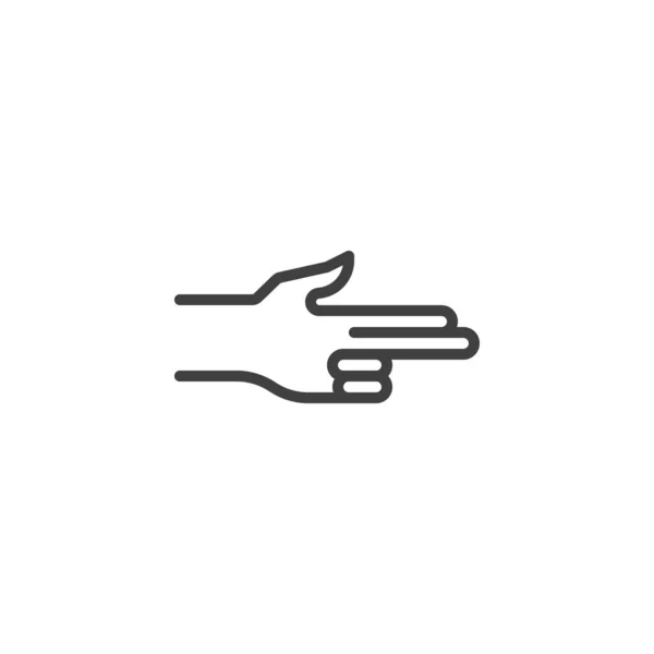 Ikona ruky pistole — Stockový vektor