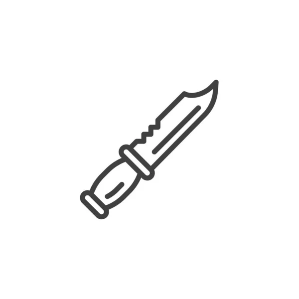 Bayonet knife line icon — Stock Vector