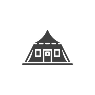 Ordu çadır vektör simgesi