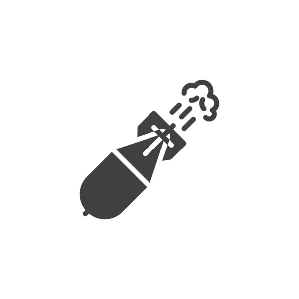 Icono de vector bomba de aire nuclear — Vector de stock