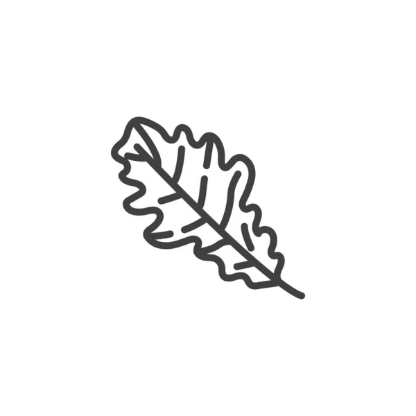 Oak leaf line icon — Stock Vector