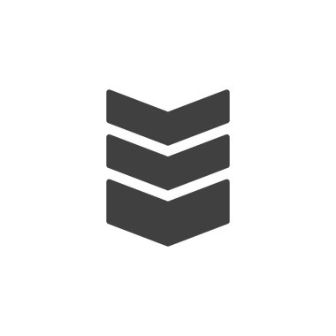 Rütbe omuz askıları vektör simgesi