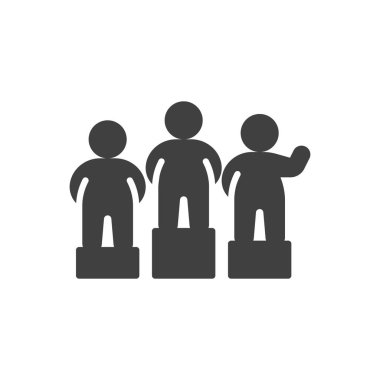 Podyum vektör simgesi üzerinde Kazananlar