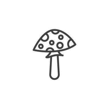 Fly amanita çizgi simgesi