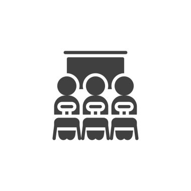 Takım çalışması grubu ve sunum panosu vektör simgesi