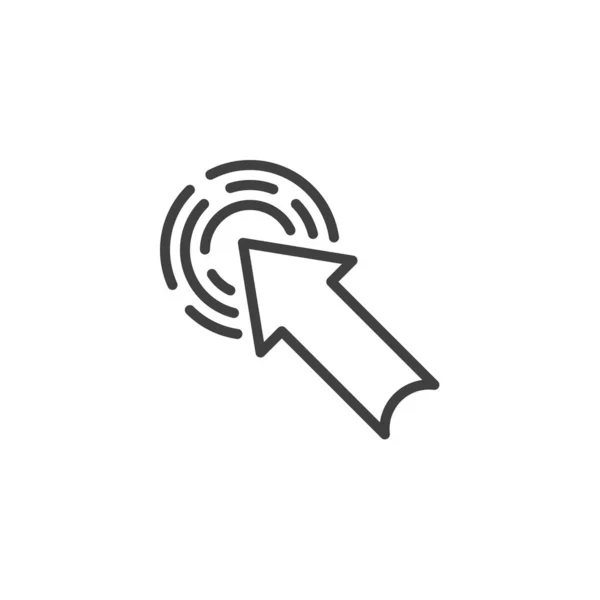 Haga clic en icono de línea de flecha — Vector de stock