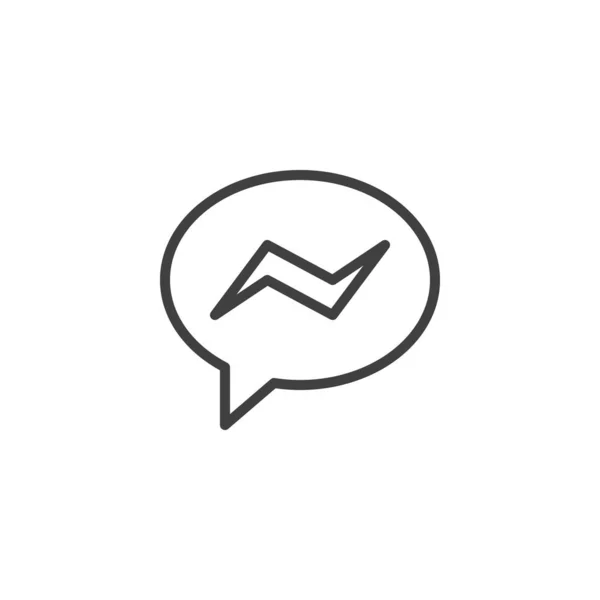 Pictogram Chat Bubble Message line — Stockvector