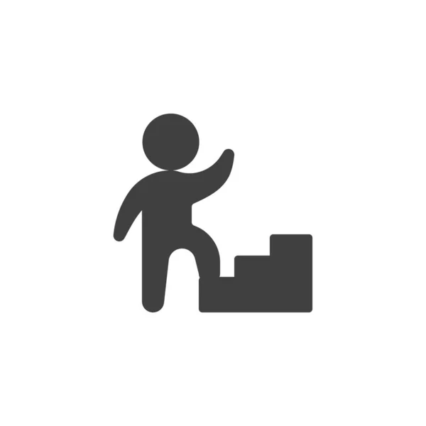 Job career ladder vector icon — Stock Vector