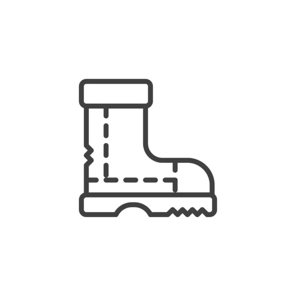 Rubber boot line icon — Stock Vector