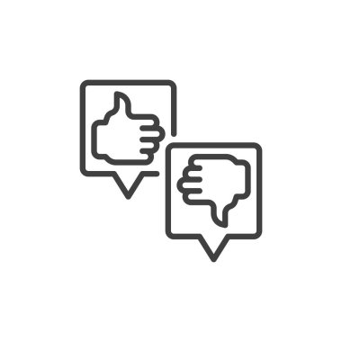 Konuşma satırı simgesini beğenme ve beğenmeme