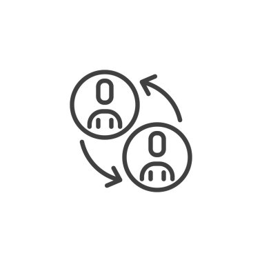 Ekip çalışması, iletişim hattı simgesi