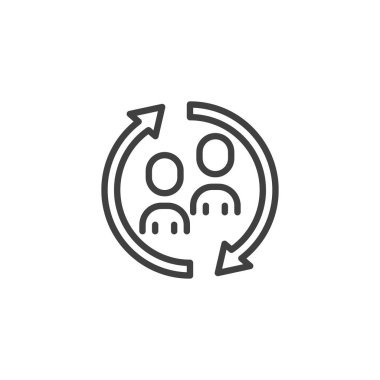 Müşteri etkileşimi satırı simgesi