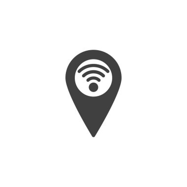 Wi-Fi Map Marker vektör simgesi