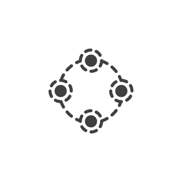 Netzwerkverbindung Vektor-Symbol — Stockvektor