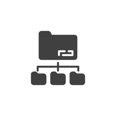 Klasör paylaşımı vektör simgesi