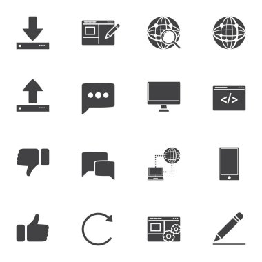 Sosyal ağ vector Icons set