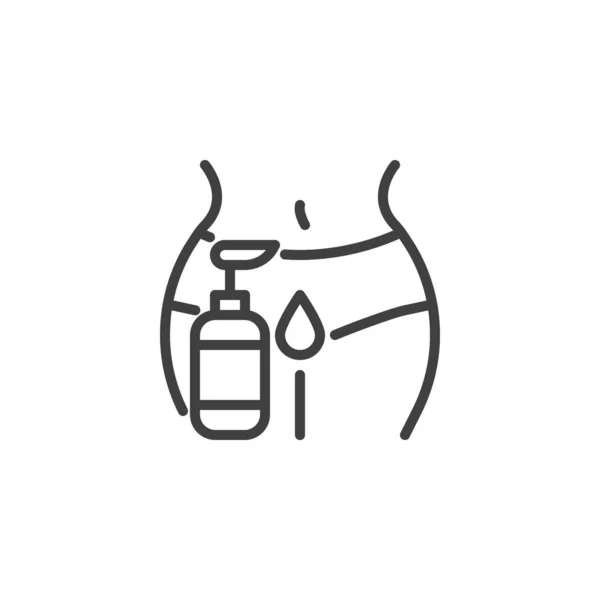 Ikona produktové linky intimní hygieny ženy — Stockový vektor