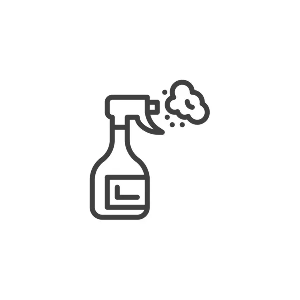 Spray cleaner bottle line icon — Stock Vector