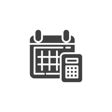 Takvim ve hesap makinesi vektör simgesi