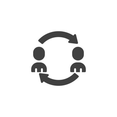 İnsanlar okları vektör simgesine aktarıyor