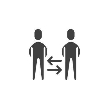 Deneyim değişimi vektör simgesi