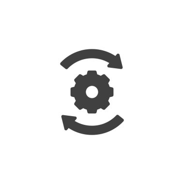 Oklar ve dişliler vektör simgesi