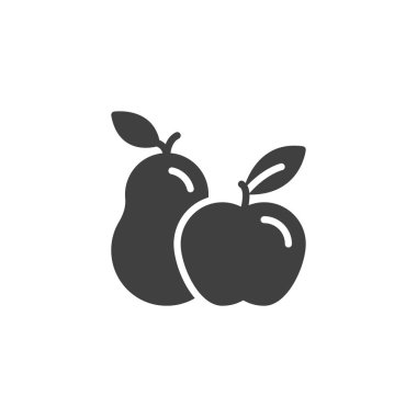 Elma ve armut vektör simgesi