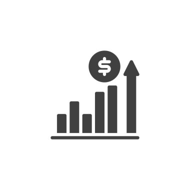 Dolar büyüme hızı vektör simgesi