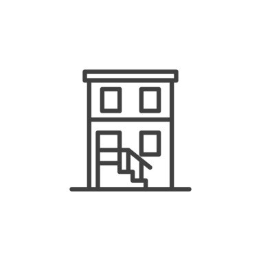 İki hikaye oluşturma satırı simgesi