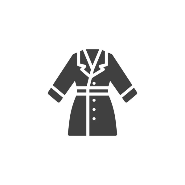 Női kabát vektor ikon — Stock Vector