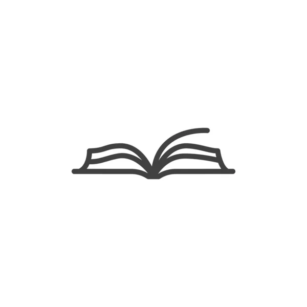 Ícone de linha de livro aberto — Vetor de Stock