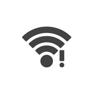 wifi sinyal bildirim vektör simgesi