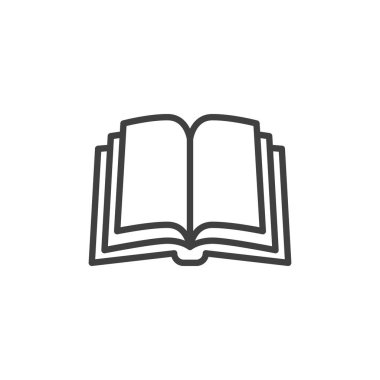 Kitap sayfaları satır simgesi