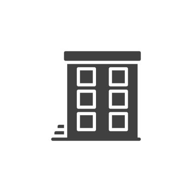 Üç katlı bina vektör simgesi