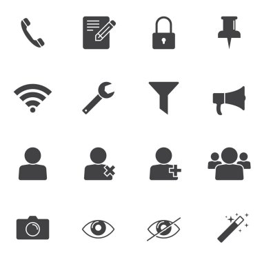 Kullanıcı arabirimi öğeleri Icons set vektör
