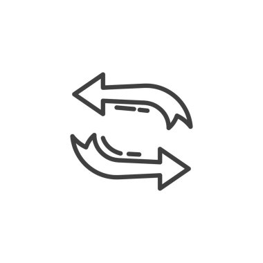 Yenileme okları çizgi simgesi