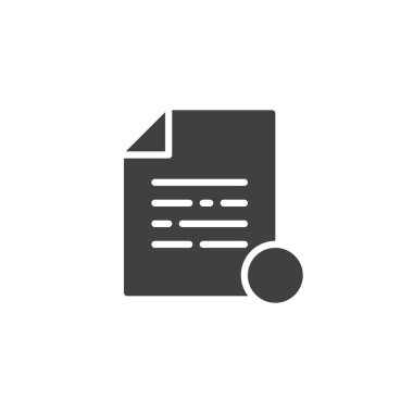 Belge dosyası bildirimi vektör simgesi