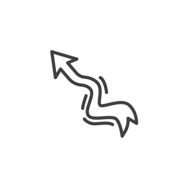 Yukarı çizgi simgesini ok