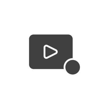 Video oynatıcı bildirim vektör simgesi