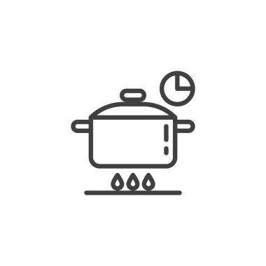 Pişirme süresi talimatları satır simgesi