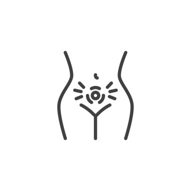 Adet krampları çizgi simgesi