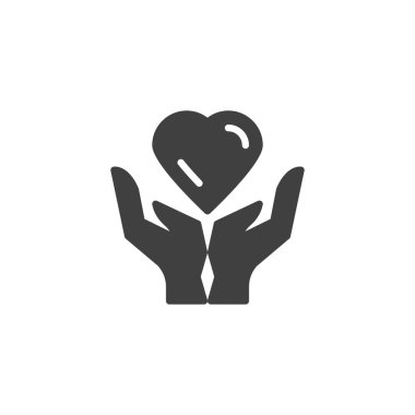 Kalp bakım vektör simgesi