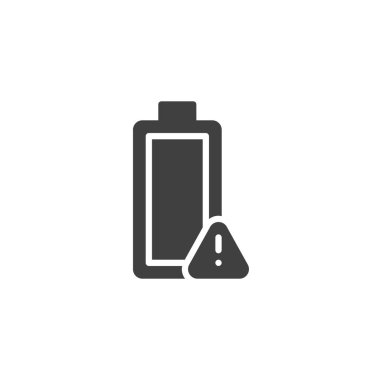 Düşük Pil Uyarısı bildirim vektör simgesi