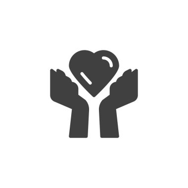 Kalp vektör simgesi olan eller