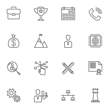 Başlangıç iş çizgisi simgeleri kümesi