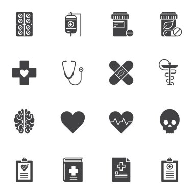 Tıbbi ekipman vector Icons set